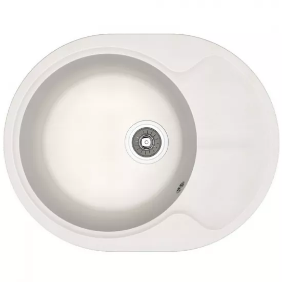 Chiuvetă de bucătărie Dr.Gans Berta 620, 620x490 mm, Alb (VOR57079)