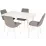 Набор мебели Eva стол DT 405-4 + 4 стула XR-154Wh Light Grey52 (velur)