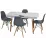 Set de mobilă Eva masa DT 431-1R Wo + 4 scaune LC-021 Grey (plastic)