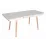 Set de mobilă Eva masa DT 431-1R Wo + 4 scaune LC-021 Grey (plastic)