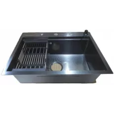 Мойка кухонная Backer Basic 650-45031 650х450 мм, Nano Black