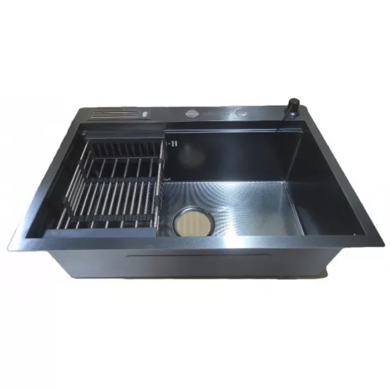 Chiuvetă de bucătărie Backer Basic 450-45031 450х450 mm, Nano Black