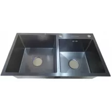 Chiuvetă de bucătărie Backer Duo 750-41047 750х410 mm, Nano Black