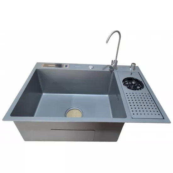 Chiuvetă de bucătărie Backer Drye 680-45019 680х450 mm, Titan Grey