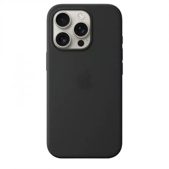 Husă Apple Silicone Case with MagSafe pentru iPhone 16 Pro, Black