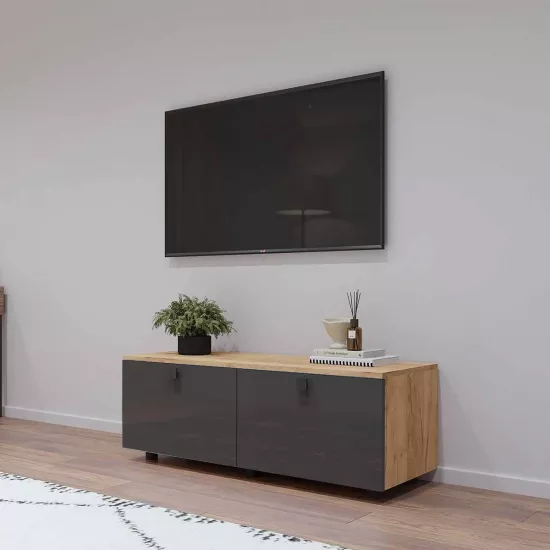 Comoda TV Mobildor Zen (120 cm), Sonoma/Anthracite