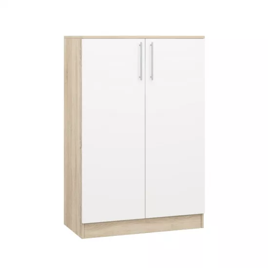 Тумба Mobildor Practik (80 см) с полками, Sonoma/ White