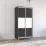 Шкаф купе Mobildor Aron K, 120x210x60 cm, двери ДСП горизонтально, Антрацит