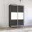 Шкаф купе Mobildor Aron K, 130x210x60 cm, двери ДСП горизонтально, Антрацит