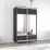 Шкаф купе Mobildor Aron K1, 150x200x60 cm, двери ДСП с зеркалом горизонтально, Антрацит