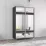Шкаф купе Mobildor Aron K3, 160x230x60 cm, двери ДСП с зеркалом зебра, Антрацит