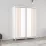 Dulap-cupeu Mobildor Aron, 160x210x60 cm, uși PAL сu lamele, Alb