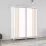 Шкаф купе Mobildor Aron (190x210) раздвижные двери из ЛДСП с ламелями, White