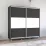 Dulap-cupeu Mobildor Aron K, 220x220x60 cm, uși PAL orizontal, Antracit