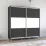 Dulap-cupeu Mobildor Aron K, 210x240x60 cm, uși PAL orizontal, Antracit