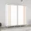 Шкаф купе Mobildor Aron (210x220) раздвижные двери из ЛДСП с ламелями, White