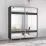 Шкаф купе Mobildor Aron K3, 200x220x60 cm, двери ДСП с зеркалом зебра, Антрацит