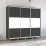 Dulap-cupeu Mobildor Aron K, 250x240x60 cm, uși PAL orizontal, Antracit