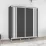 Шкаф купе Mobildor Aron (270x200) раздвижные двери из ЛДСП с ламелями, Anthracite