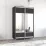 Шкаф купе Mobildor Aron P K1, 130x220x60 cm, двери ДСП с зеркалом горизонтально, Антрацит