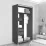 Шкаф купе Mobildor Aron S, 180x200x60 cm, двери ДСП, Антрацит