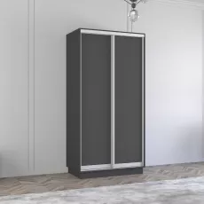 Dulap-cupeu Mobildor Fox (100x220) uși glisante din PAL, Anthracite Dulap-cupeu Mobildor Fox (100x220) uși glisante din PAL, Anthracite