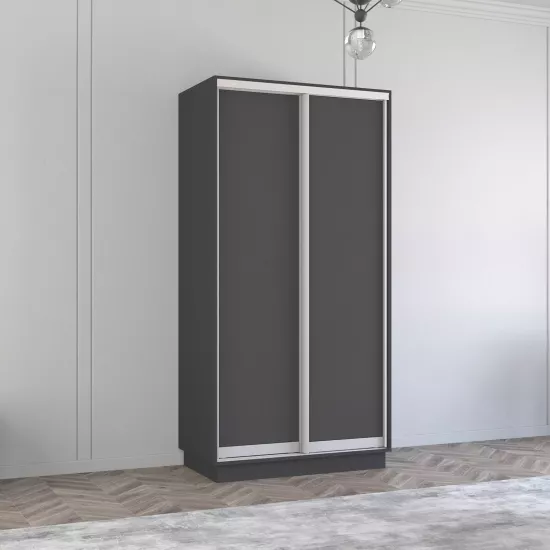Шкаф купе Mobildor Fox (100x230) раздвижные двери из ДСП, Anthracite