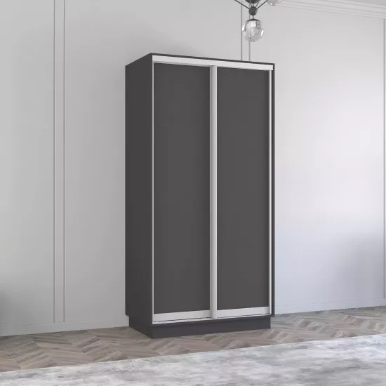 Dulap-cupeu Mobildor Fox, 120x230x60 cm, uși PAL, Antracit