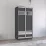 Dulap-cupeu Mobildor Fox, 110x210x60 cm, uși PAL cu elemente din oglindă, Antracit