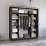 Dulap-cupeu Mobildor Fox, 230x200x60 cm, uși PAL, Antracit