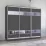 Dulap-cupeu Mobildor Fox, 350x210x60 cm, uși PAL cu elemente din oglindă, Antracit