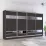 Dulap-cupeu Mobildor Fox, 380x200x60 cm, uși PAL cu elemente din oglindă, Antracit