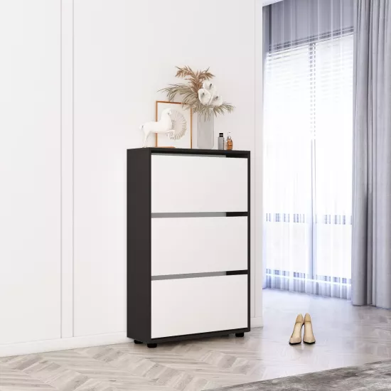 Pantofar Mobildor Leo, 50x27x125 см, Anthracite/White