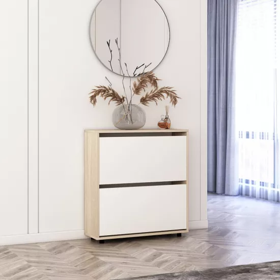 Pantofar Mobildor Leo, 50x27x86 см, Sonoma/White
