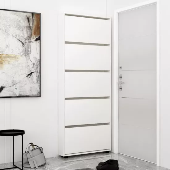 Обувница Mobildor Leo Slim 50 (50x16x203H), White