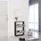 Pantofar Mobildor Leo Slim 50 (50x16x86H), Anthracite/White