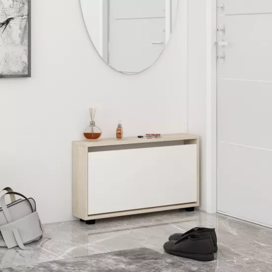 Обувница Mobildor Leo Slim 60 (60x16x47H), Sonoma/White