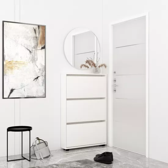 Pantofar Mobildor Leo Slim 90 (90x16x125H), White