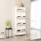 Pantofar Mobildor Leo Slim, 90x16x164 см, White