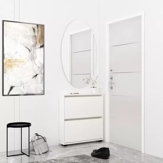 Обувница Mobildor Leo Slim 90 (90x16x86H), White