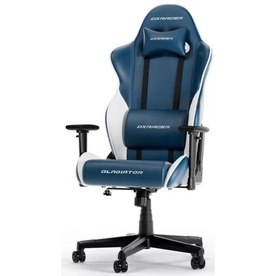 Кресло геймерское DXRacer GLADIATOR-L-N23-LTC-BW-X1, Blue/White
