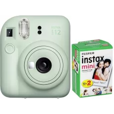 Aparat foto instant Fujifilm Instax Mini 12 Green Mint, Film Mini 2x10