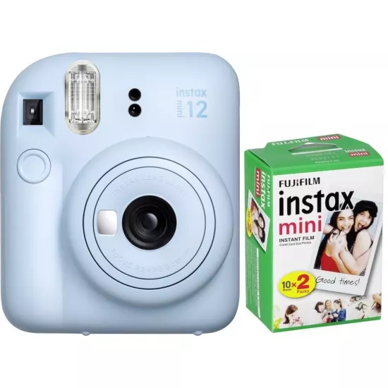 Aparat foto instant Fujifilm Instax Mini 12 Pastel Blue, Film Mini 2x10