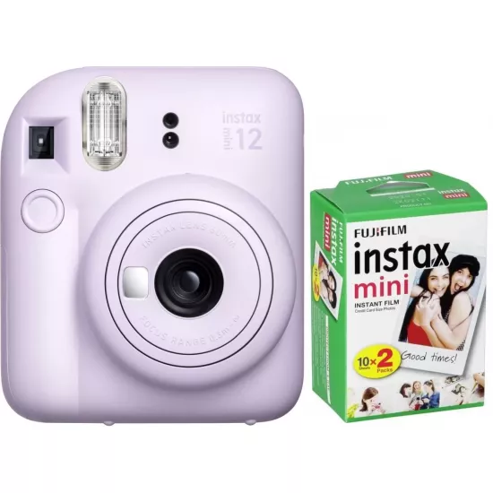 Aparat foto instant Fujifilm Instax Mini 12 Lilac Purple, Film Mini 2x10