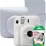 Aparat foto instant Fujifilm Instax Mini 12 Clay White, husa, album foto si film 1x10