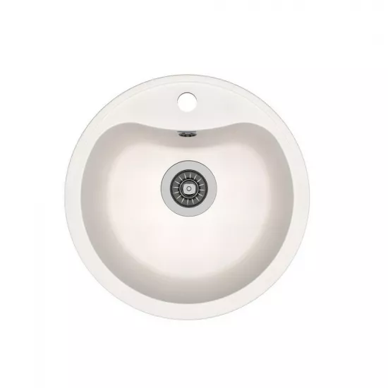 Chiuvetă de bucătărie Dr.Gans Dora 435x435 mm, Alb (VOR57005)