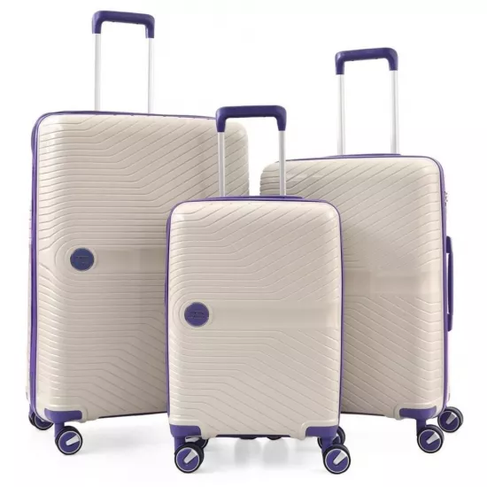 Комплект чемоданов CCS 5239 Set, White/Purple