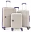Комплект чемоданов CCS 5239 Set, White/Purple