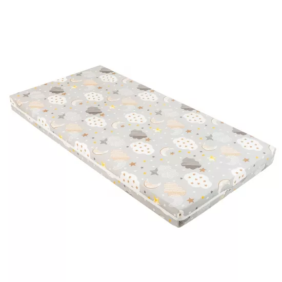 Saltea pentru copii Kikka Boo Fantasia Plus, 60x120x6 cm, Clouds Grey