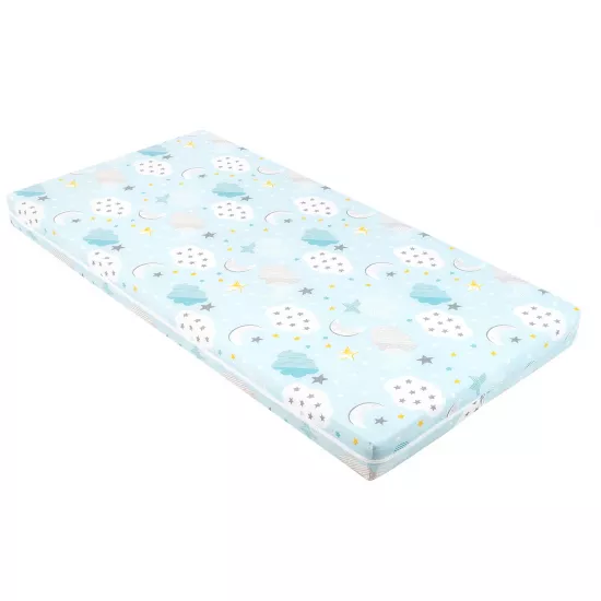 Saltea pentru copii Kikka Boo Fantasia Plus, 60x120x6 cm, Clouds Blue